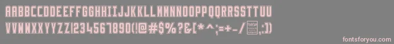 Шрифт SlimfitCollegeDemo – розовые шрифты на сером фоне