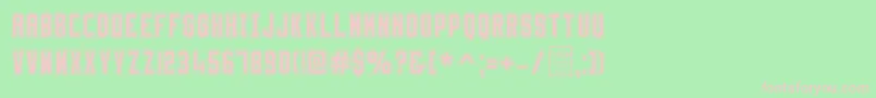 Шрифт SlimfitCollegeDemo – розовые шрифты на зелёном фоне