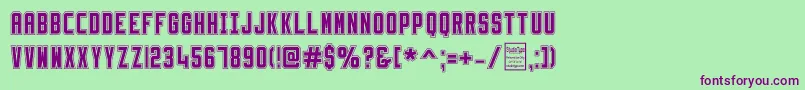 SlimfitCollegeDemo Font – Purple Fonts on Green Background