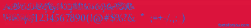 TheDailyBread Font – Blue Fonts on Red Background