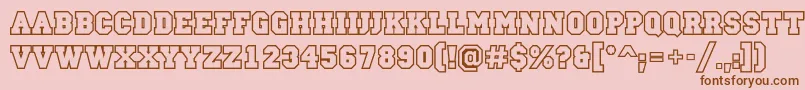 Campusoutlinec Font – Brown Fonts on Pink Background