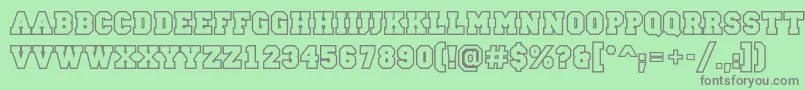 Campusoutlinec Font – Gray Fonts on Green Background