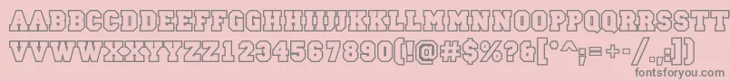 Campusoutlinec Font – Gray Fonts on Pink Background