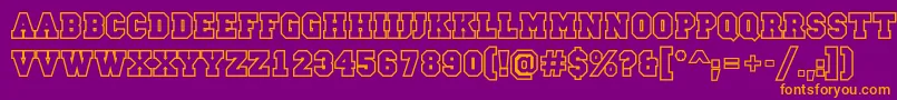 Campusoutlinec Font – Orange Fonts on Purple Background