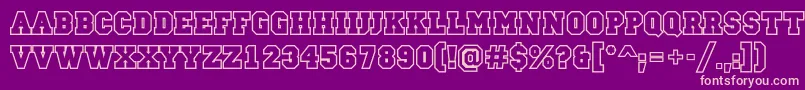 Campusoutlinec Font – Pink Fonts on Purple Background