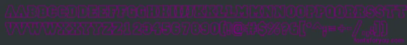 Campusoutlinec Font – Purple Fonts on Black Background