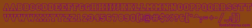 Campusoutlinec Font – Purple Fonts on Brown Background