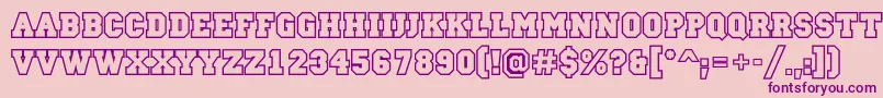 Campusoutlinec Font – Purple Fonts on Pink Background