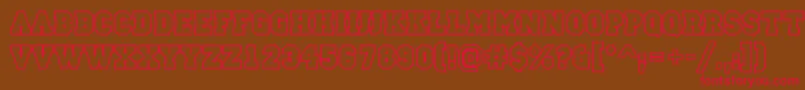 Campusoutlinec Font – Red Fonts on Brown Background