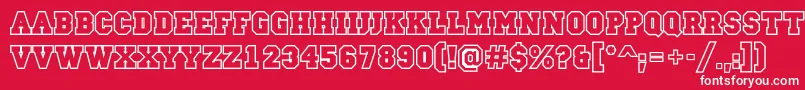 Campusoutlinec Font – White Fonts on Red Background