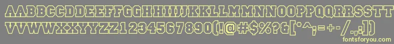 Campusoutlinec Font – Yellow Fonts on Gray Background