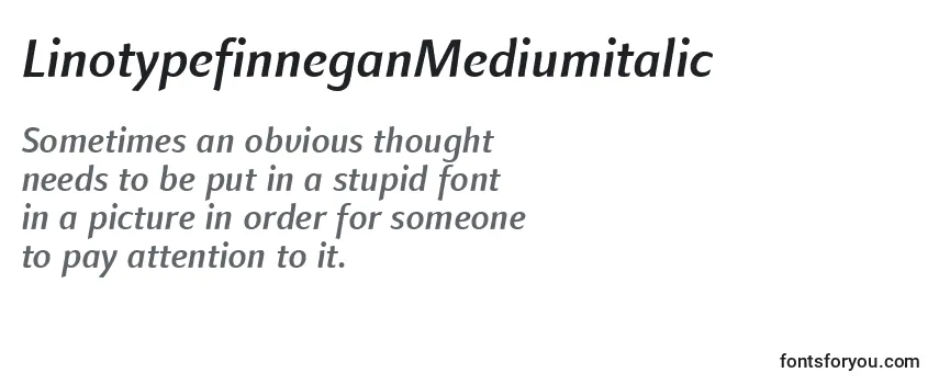 LinotypefinneganMediumitalic-fontti
