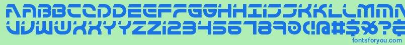 FlipsideBrk Font – Blue Fonts on Green Background
