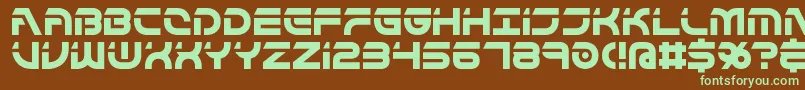 FlipsideBrk Font – Green Fonts on Brown Background