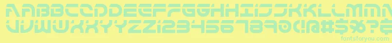 Czcionka FlipsideBrk – zielone czcionki na żółtym tle