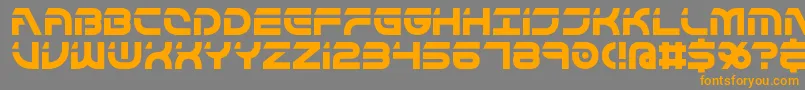 FlipsideBrk-Schriftart – Orangefarbene Schriften auf grauem Hintergrund