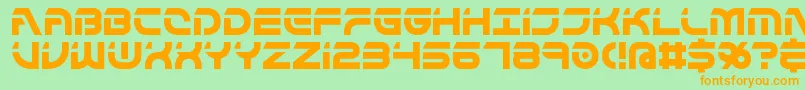 Шрифт FlipsideBrk – оранжевые шрифты на зелёном фоне