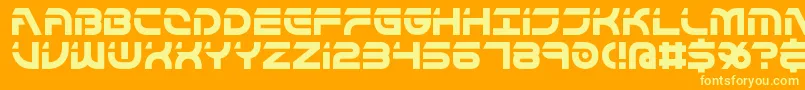 FlipsideBrk Font – Yellow Fonts on Orange Background