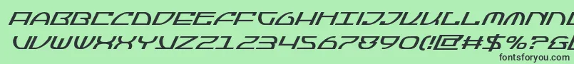 Шрифт Jumptroopssuperital – чёрные шрифты на зелёном фоне