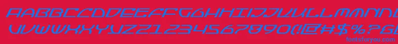 Jumptroopssuperital Font – Blue Fonts on Red Background