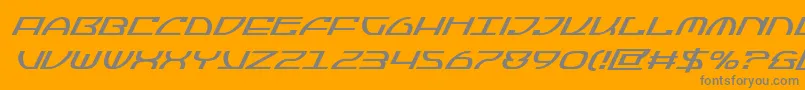 Jumptroopssuperital Font – Gray Fonts on Orange Background