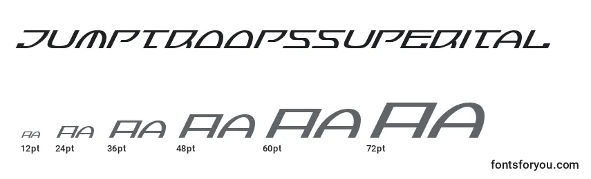 Jumptroopssuperital Font Sizes
