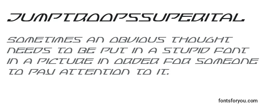 Jumptroopssuperital Font
