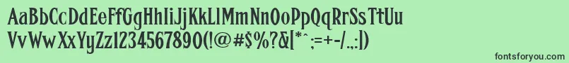 Fhacondfrenchnc Font – Black Fonts on Green Background