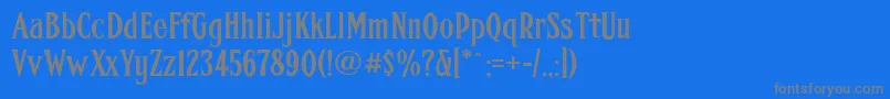 Fhacondfrenchnc Font – Gray Fonts on Blue Background