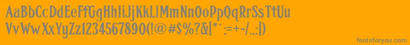Шрифт Fhacondfrenchnc – серые шрифты на оранжевом фоне