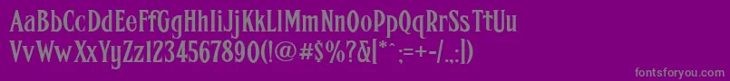 フォントFhacondfrenchnc – 紫の背景に灰色の文字
