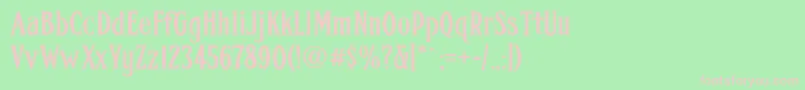 Fhacondfrenchnc Font – Pink Fonts on Green Background