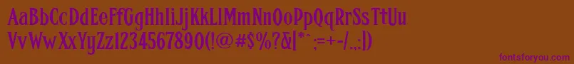 Шрифт Fhacondfrenchnc – фиолетовые шрифты на коричневом фоне