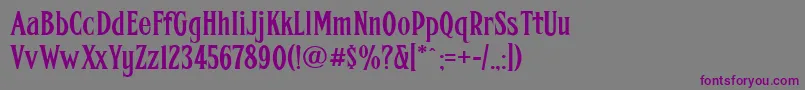 Шрифт Fhacondfrenchnc – фиолетовые шрифты на сером фоне