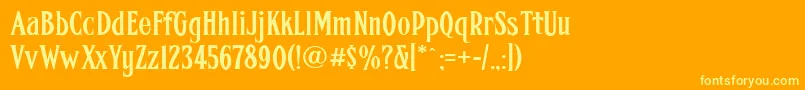 Fhacondfrenchnc Font – Yellow Fonts on Orange Background