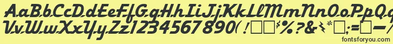 LakeForest Font – Black Fonts on Yellow Background