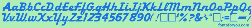 LakeForest Font – Blue Fonts on Green Background