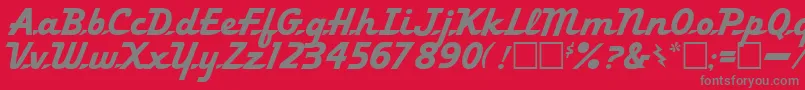LakeForest Font – Gray Fonts on Red Background