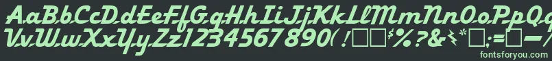 LakeForest Font – Green Fonts on Black Background