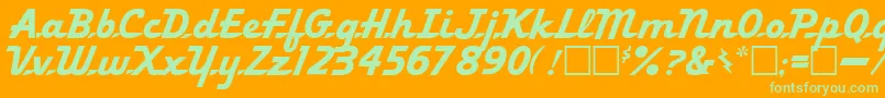 LakeForest Font – Green Fonts on Orange Background