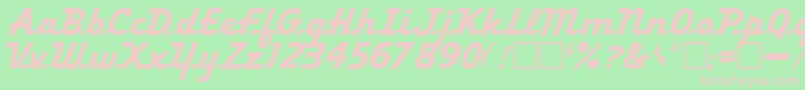 LakeForest Font – Pink Fonts on Green Background