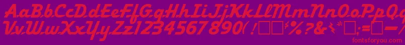 LakeForest Font – Red Fonts on Purple Background