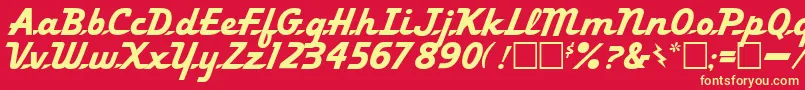 LakeForest Font – Yellow Fonts on Red Background