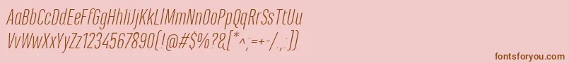 Weitere Informationen zur MarianinaCnFyLightItalic-Schriftart MarianinaCnFyLightItalic-Schriftart – Braune Schriften auf rosa Hintergrund