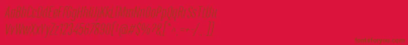 fuente MarianinaCnFyLightItalic – Fuentes Marrones Sobre Fondo Rojo