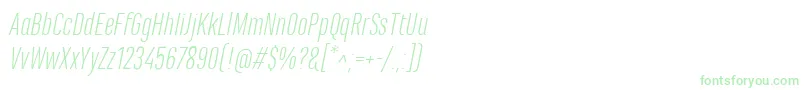Lisätietoja MarianinaCnFyLightItalic-fontista MarianinaCnFyLightItalic-fontti – vihreät fontit valkoisella taustalla
