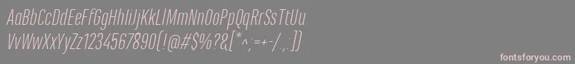 Шрифт MarianinaCnFyLightItalic – розовые шрифты на сером фоне