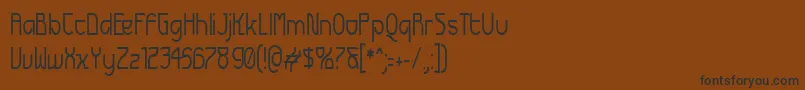 Futun-Schriftart – Schwarze Schriften auf braunem Hintergrund