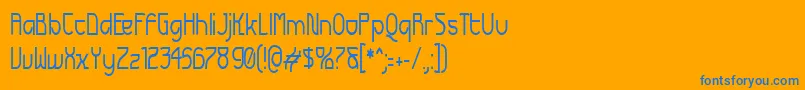 Futun Font – Blue Fonts on Orange Background