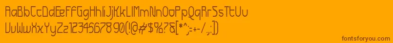 Police Futun – polices brunes sur fond orange